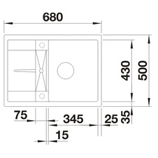 Dřez vestavný METRA 45 S Compact tartufo - 519569_01.jpg