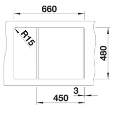 Dřez vestavný METRA 45 S Compact aluminium - 519563_02.jpg