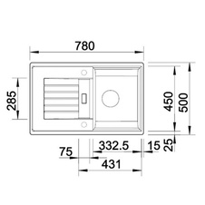 Dřez vestavný ZIA 45 S aluminium - 514725_01.jpg