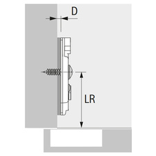 Montážní podložka SENSYS (klip) předm.vrut (2,5 mm)+ excentr.seřízení  - distance 1,5 mm - 9071671_01.jpg