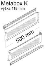 Metabox K částečný výsuv délka 500mm krémově bílá - 320k5000c_01.jpg