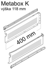 Metabox K částečný výsuv délka 400mm krémově bílá - 320k4000c_01.jpg