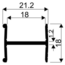 SEVROLL Spojovací lišta H-18mm-stříbrná - 3m - 04457_01.jpg