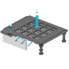 Větrací dno pro vestavné lednice plast zavřené pro rekt. nožky - černá (š - 563/567 x hl - 520 mm) - 710931_01.jpg