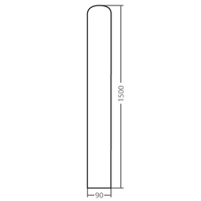 Plotovka s obloučkem modřín 18x90x1500mm B/C - 600343_01.jpg