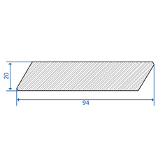 Palubka rhombus sibiřský modřín 20x95x4000 A/B - SE     6ks/bal=2,28m2 - 29948_01.jpg