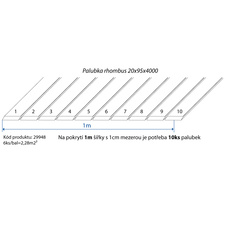 Palubka rhombus sibiřský modřín 20x95x4000 A/B - SE     6ks/bal=2,28m2 - 29948_02.jpg