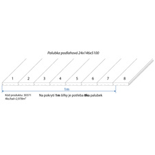 Palubka podlahová smrk 24x146x5100 A/B - SE       4ks/bal=2,978m2 - 30371_02.jpg