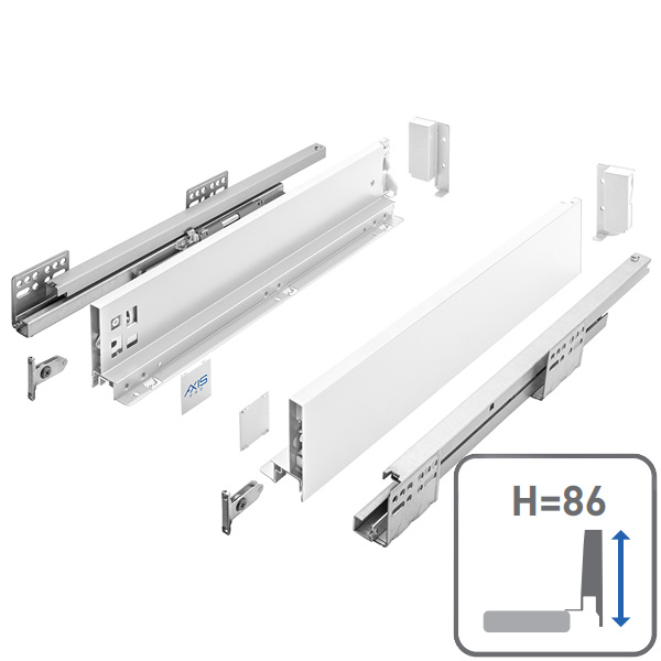 Zásuvka Axis Pro  l- 500mm  bílá - nízká H86 - 7251205.jpg