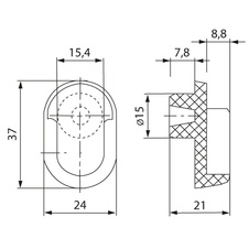 Podpěra šatní tyče oválná - plast černý - 00393-cerna_03.jpg