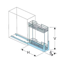 Plnovýsuvný dvojkoš KOMFORT spodní s tlumeným dovřením,258x465x522 mm (korpus 300) - 1002223001_02.jpg