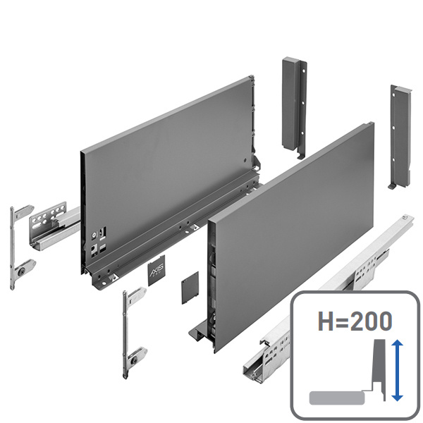 Zásuvka Axis Pro  l- 400mm  antracit - velmi vysoká H200 - 7261221.jpg