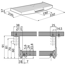 Výsuv na klávesnici 570x270x40 mm - černý - 7104551_01.jpg