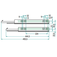 Drátěný dvojkoš INOXA výsuv Hettich s tlumením 364 x 508 x 484 chrom (spodní výsuv)  pro korpus 400 mm - 7104230_01.jpg