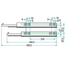 Drátěný dvojkoš INOXA výsuv Hettich s tlumením 264 x 508 x 484 chrom (spodní výsuv)  pro korpus 300 mm - 710423_01.jpg