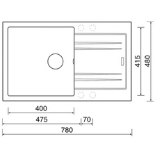 Kuchyňský dřez Linea 780N - Sahara 50 - 905232_01.jpg