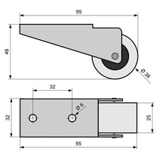 Kolečko gumové 95 x 48 x 32 mm 80 kg - 00206_02.jpg