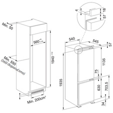 Chladnička vestavná kombinovaná 194 cm FCB 360 V NE E - 861403_01.jpg