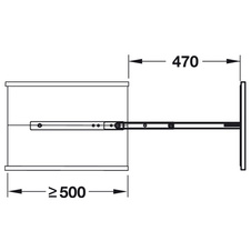 Potravinová skříň DISPENSA, šíře skříně 450mm, výška rámu 1200-1600mm, stříbrná - 4 koše - 237373.0102_04.jpg