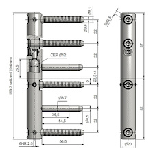 Závěs dveřní TRIO MAX 20 ZN žlutý - 890331_01.jpg