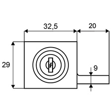 Zámek posuvných dveří s protikusem, 2 klíče - 710651_02.jpg