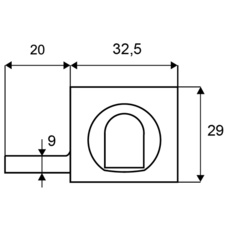 Zámek posuvných dveří s protikusem, 2 klíče - 710651_03.jpg