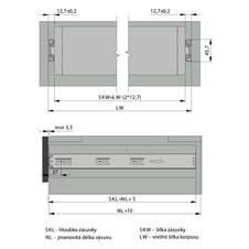 Kuličkový plnovýsuv Push To Open + Soft Close Versalite Touch PRO H45 L600 - 7104076_03.jpg