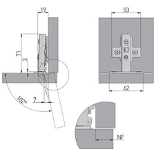 Závěs GTV 110° hydraulický naložený + podložka - 7105404_02.jpg