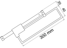 Výsuvný věšák 300 mm - černý/chrom - 7104580_1.jpg