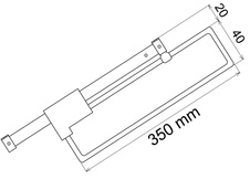 Výsuvný věšák 350 mm - černý/chrom - 7104556_1.jpg