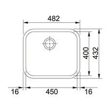 Kuchyňský dřez  GAX 110-45 nerez spodní montáž - 8601314_01.jpg