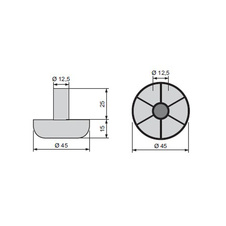 Kluzák 45x15 s kolíkem černá - 03317_01.jpg