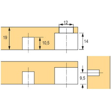 Excentrické spojovací kování VB 36 M/19 - hnědé - 9129881_02.jpg