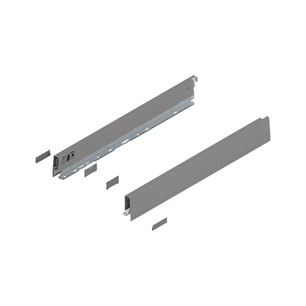 MERIVOBOX bočnice, výška N (68,5 mm), NL=500 mm, Indium šedá- mat, levá/pravá, vč. Krytek - 470n5002sig-m.jpg