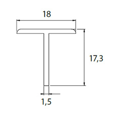 Dělící profil \" T \" stříbrný - 3m - 81435_01.jpg