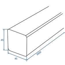 Hoblovaný hranol smrk 45x45x3000 A/B - HE - hrsm45.45.3000_01.jpg