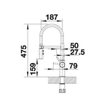 Baterie Blanco CATRIS-S Flexo speciální barva černá matt s černou sprchovou hadicí HD - 525793_01.jpg