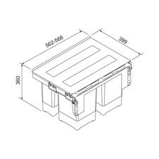 Odpadkový koš Sorter Garbo 60-4 (skř.600mm) 2x12l,2x8l - 8601315_01.jpg