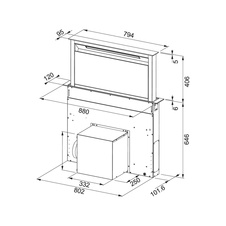 Odsavač/ digestoř vestavný FDW 908 IB XS černá/nerez - 861334_01.jpg