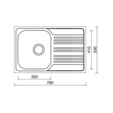 Kuchyňský dřez STAR 780 V 0,6mm matný - 905770_01.jpg