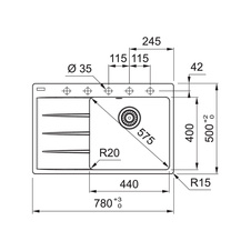 Kuchyňský dřez CNG 611-78 TL/2 bílá-led levý - 862332_01.jpg