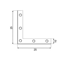 ÚHELNÍK NÁBYTKOVÝ PLOCHÝ 25x25x10x1,5 MM - 03920_01.jpg