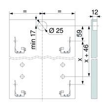 Unašeč a pouzdro unašeče pro vnitřní zásuvku LEGRABOX/ MERIVOBOX, Hedvábně bílá- mat - zi7.0m07sw-m_01.jpg