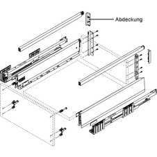 MERIVOBOX krytka pro držák dřevěné zadní stěny výška E, Hedvábně bílá- mat, symetrická - zb4e00aksw-m_01.jpg