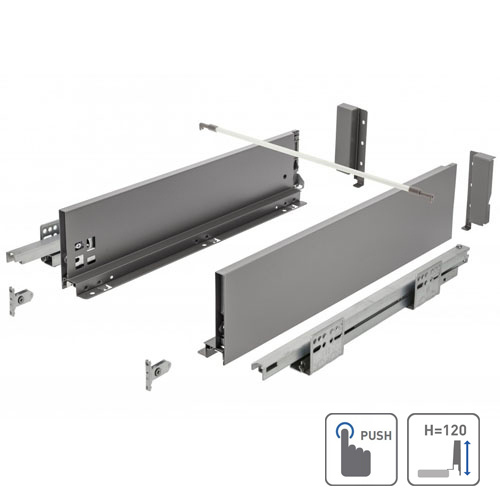 Zásuvka AXIS PRO push to open pro otevření zásuvky 500mm antracit - střední H116 - 7281473.jpg