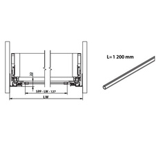 Zásuvka AXIS PRO push to open pro otevření zásuvky 550mm bílá - vysoká H167 - 7281491_11.jpg