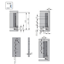 Zásuvka AXIS PRO push to open pro otevření zásuvky 450mm bílá -  velmi vysoká H 199 - 7281502_06.jpg