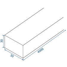 Lať střešní 30x50x4000 - impregnovaná - 30708_01.jpg