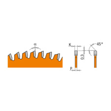 CMT Orange Pilový kotouč na lamino, plast a neželezné kovy - D165x2,2 d20 Z56 HW - 02010_1.jpg