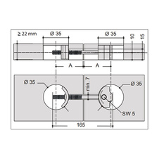 Spojovací šroub pracovní desky ZIPBOLT UT 35x165 mm - 7104215_01.jpg